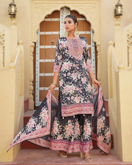 Pure Chinon Kurta Set