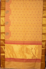 Beige Colour Pure Kanchi Cotton Saree