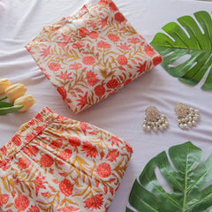 Cotton Halter-Neck Kurta Pant Set for Women