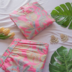 Cotton Halter-Neck Kurta Pant Co-ord Set