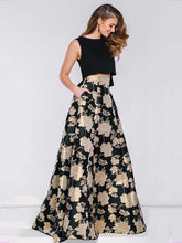 Black Satin Lehenga Choli with Golden Floral Print & Sheer Dupatta