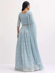 Blue Georgette Lehenga Choli – Thread & Sequin Work