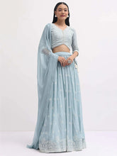 Blue Georgette Lehenga Choli – Thread & Sequin Work