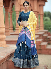 Blue Silk Lehenga Choli – Elegant Wedding & Festive Wear