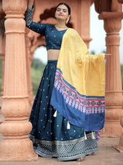 Blue Silk Lehenga Choli – Elegant Wedding & Festive Wear