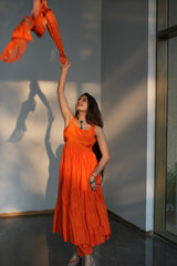 Faux Georgette Ruffle Flair Anarkali Suit