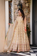 Elegant Faux Georgette Anarkali Suit Set