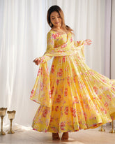 Elegant Frill Georgette Anarkali Suit