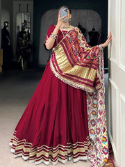 Maroon Georgette Lehenga Choli – Wedding & Festive Wear