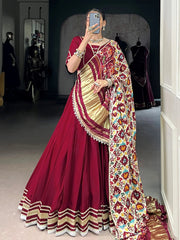 Maroon Georgette Lehenga Choli – Wedding & Festive Wear
