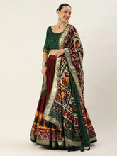 Maroon Patola Print Silk Festival Wear Lehenga Choli with Dupatta