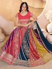 Multi-Color Georgette Lehenga Choli – Elegant Wedding & Festive Wear
