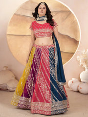 Multi-Color Georgette Lehenga Choli – Elegant Wedding & Festive Wear