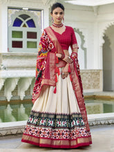 Off-White Patola Printed Silk Lehenga Choli – Festive & Traditional Wear
