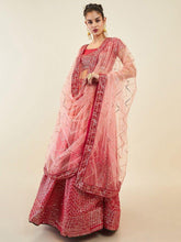 Pink Sequins Art Silk Lehenga Choli for Festivals & Weddings