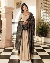 Black Abstract Kanchali Suit Set