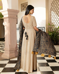 Black Abstract Kanchali Suit Set