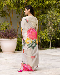 Beige Patchwork Suit Set