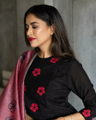 Black Pintuck Suit Set