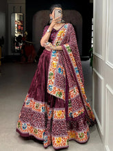 Rocking Maroon Patola Print Dola Silk Festival Wear Lehenga Choli