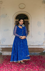 Exclusive Digital Printed Organza Silk Anarkali Suits