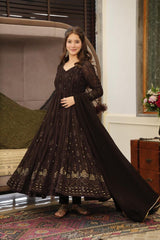 Faux Georgette Anarkali Suit Set