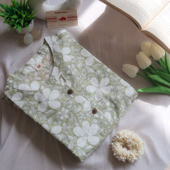 Daily Essential: olive Whispers Long Kurta - SOS SALE