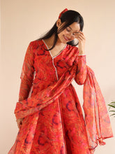 Organza Silk Anarkali Gown Set