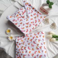 Lightweight Butterfly Pattern Suit Set – Holiday Wear