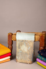 Baby blue tissue silk saree