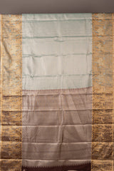 Baby blue tissue silk saree