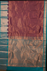 Auburgine Purple Semi Silk Saree