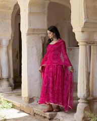 Exclusive Digital Printed Organza Silk Anarkali Suit