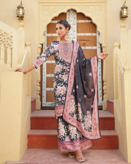Pure Chinon Kurta Set