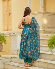 Ocean Green Anarkali Suit Set