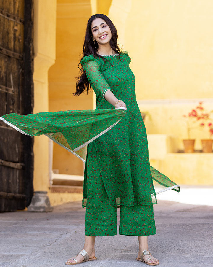 Akila Chiffon Suit Set