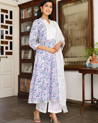 Lavander Printed Suit Set