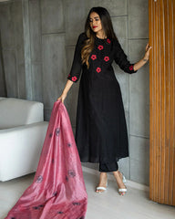 Black Pintuck Suit Set