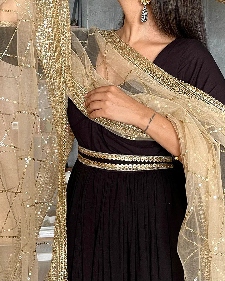 Black Crush Kanchali Suit Set