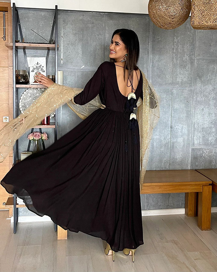 Black Crush Kanchali Suit Set