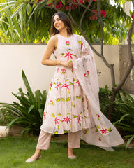Ivory Bloom Handpainted Suit Set