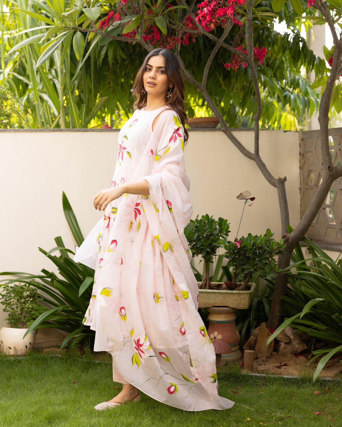 Ivory Bloom Handpainted Suit Set
