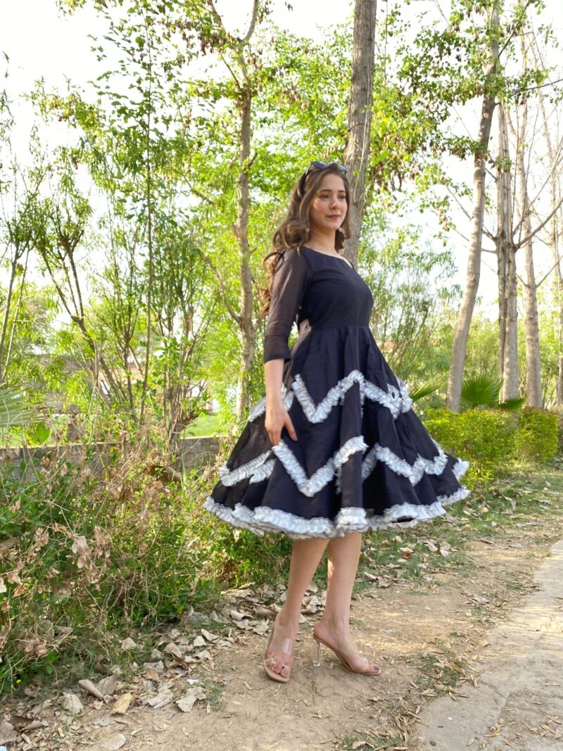 black chanderi dress - Image 2