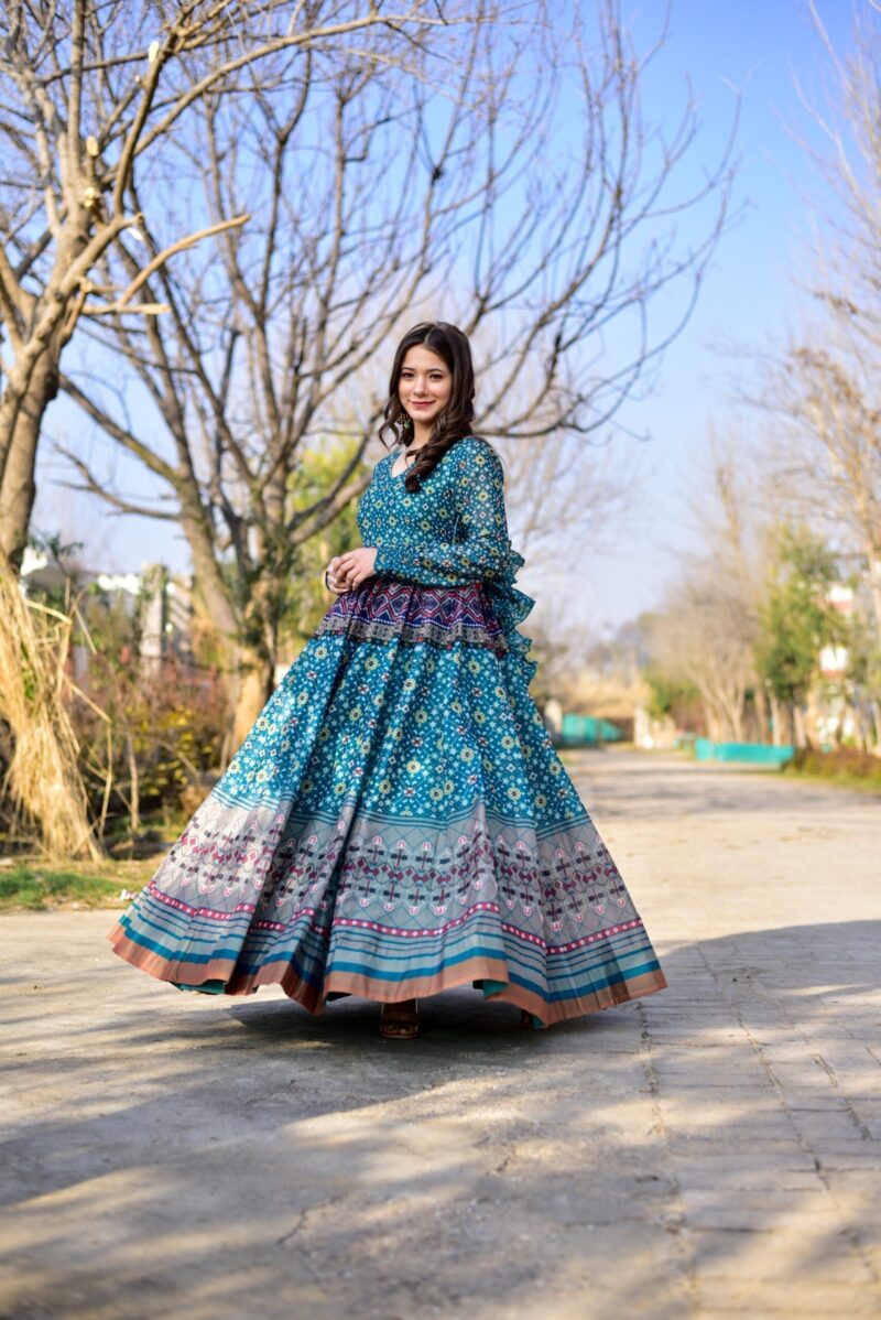 kushangini chanderi maxi set