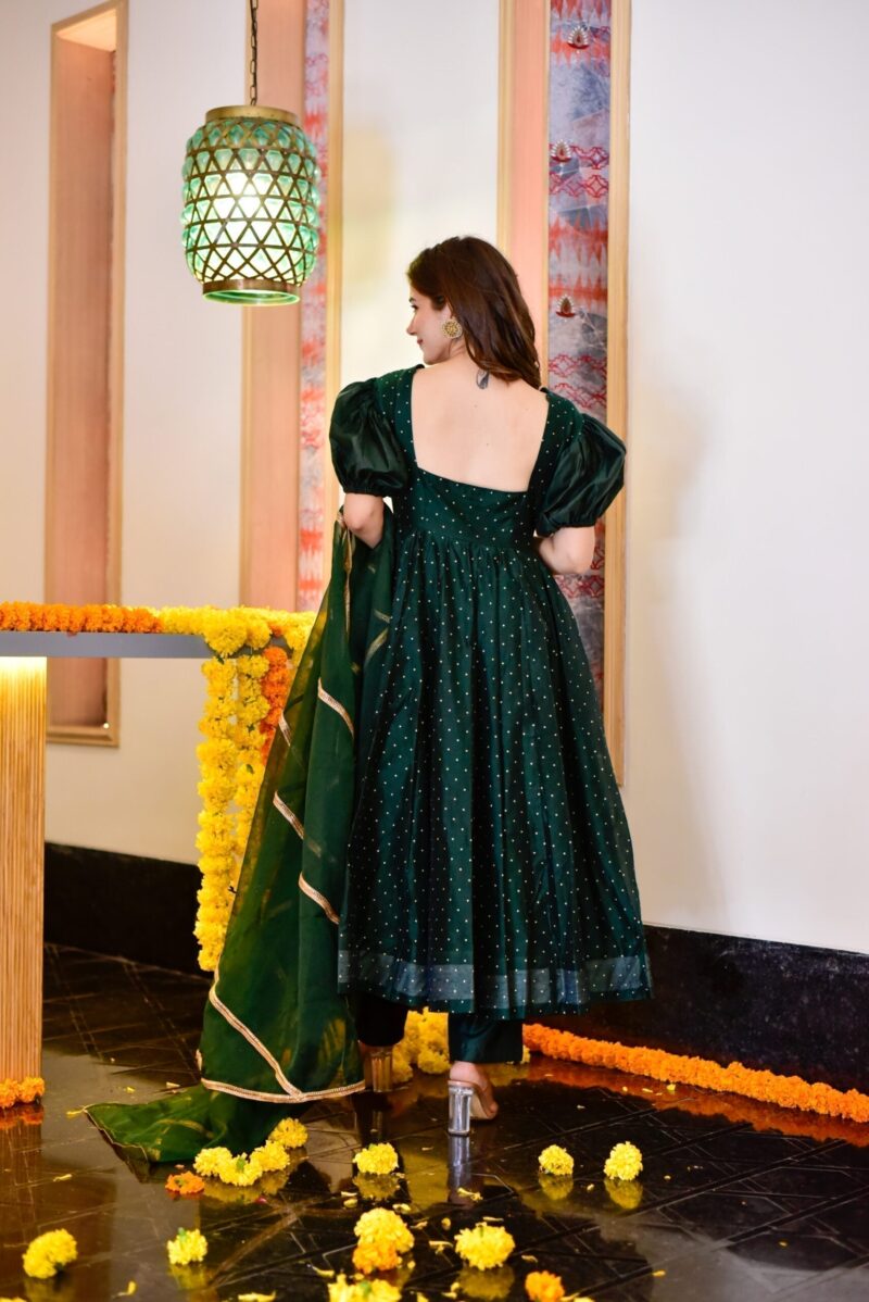 kashish green chanderi suit set - Image 5