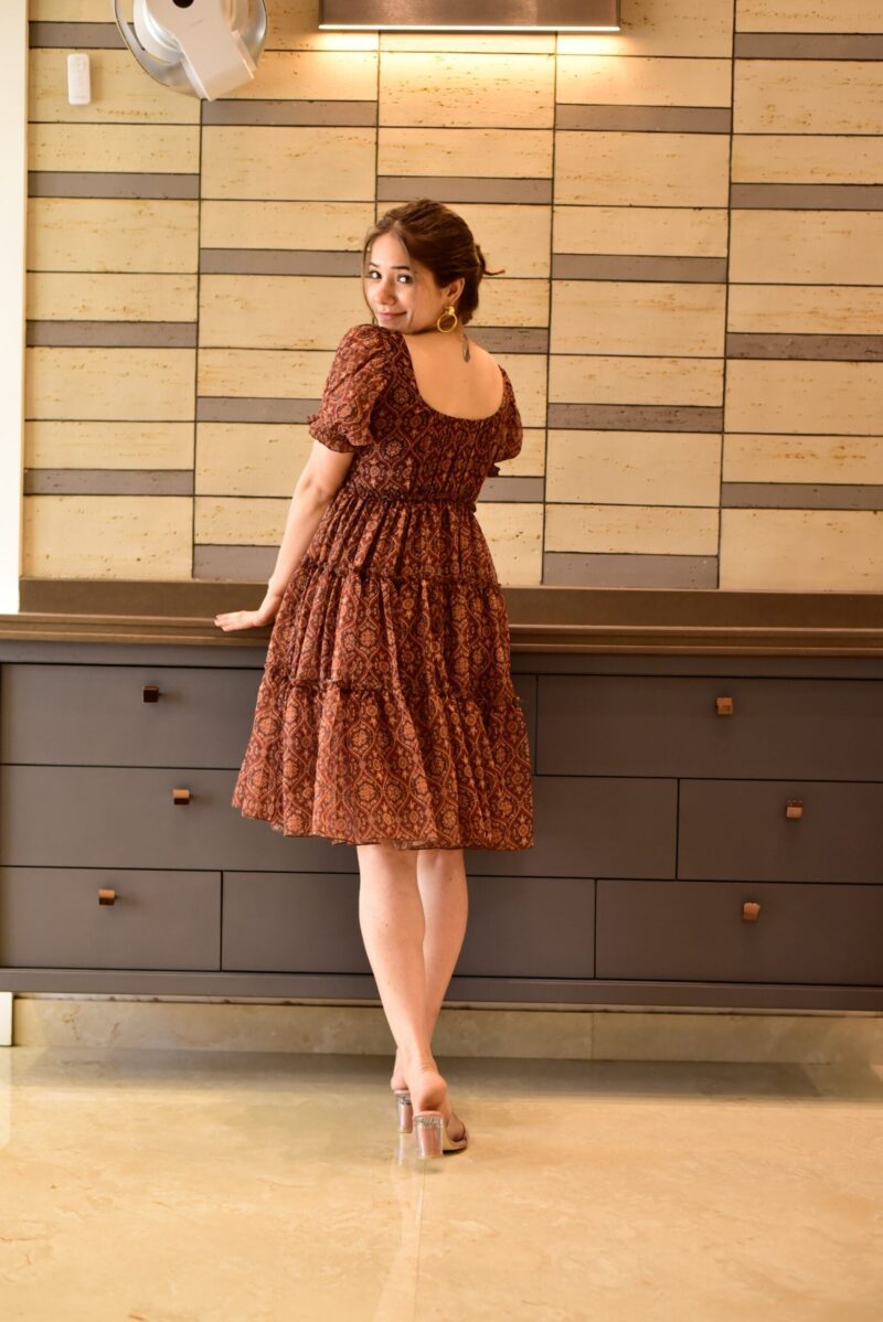 brown harbour georgette dress - Image 4