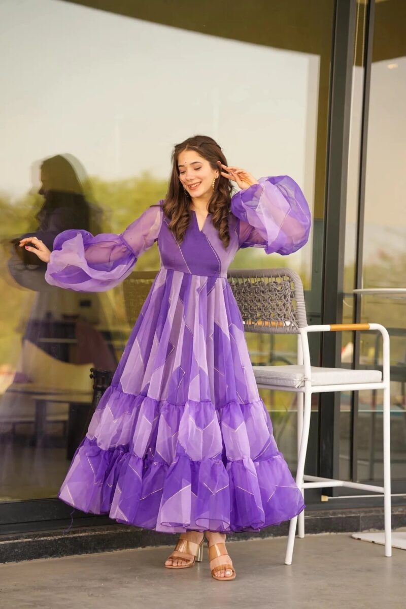 Aniya purple organza dress