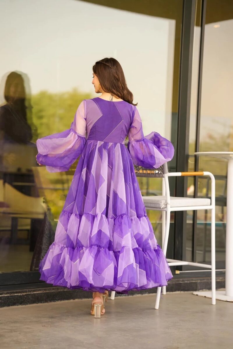 Aniya purple organza dress - Image 4